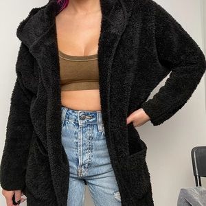 Soft Shaggy Throw over with hood